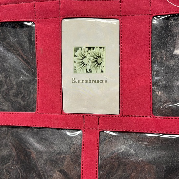 Red photo 5 pictures window tote bag NEW - Picture 2 of 7